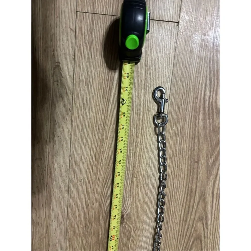 Heavy Duty Stainless Steel Chain Leash / Lead with Traffic Handle – 5.5–6 ft, Lo